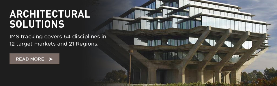 IMS tracking covers 64 disciplines in 12 target markets and 21 Regions